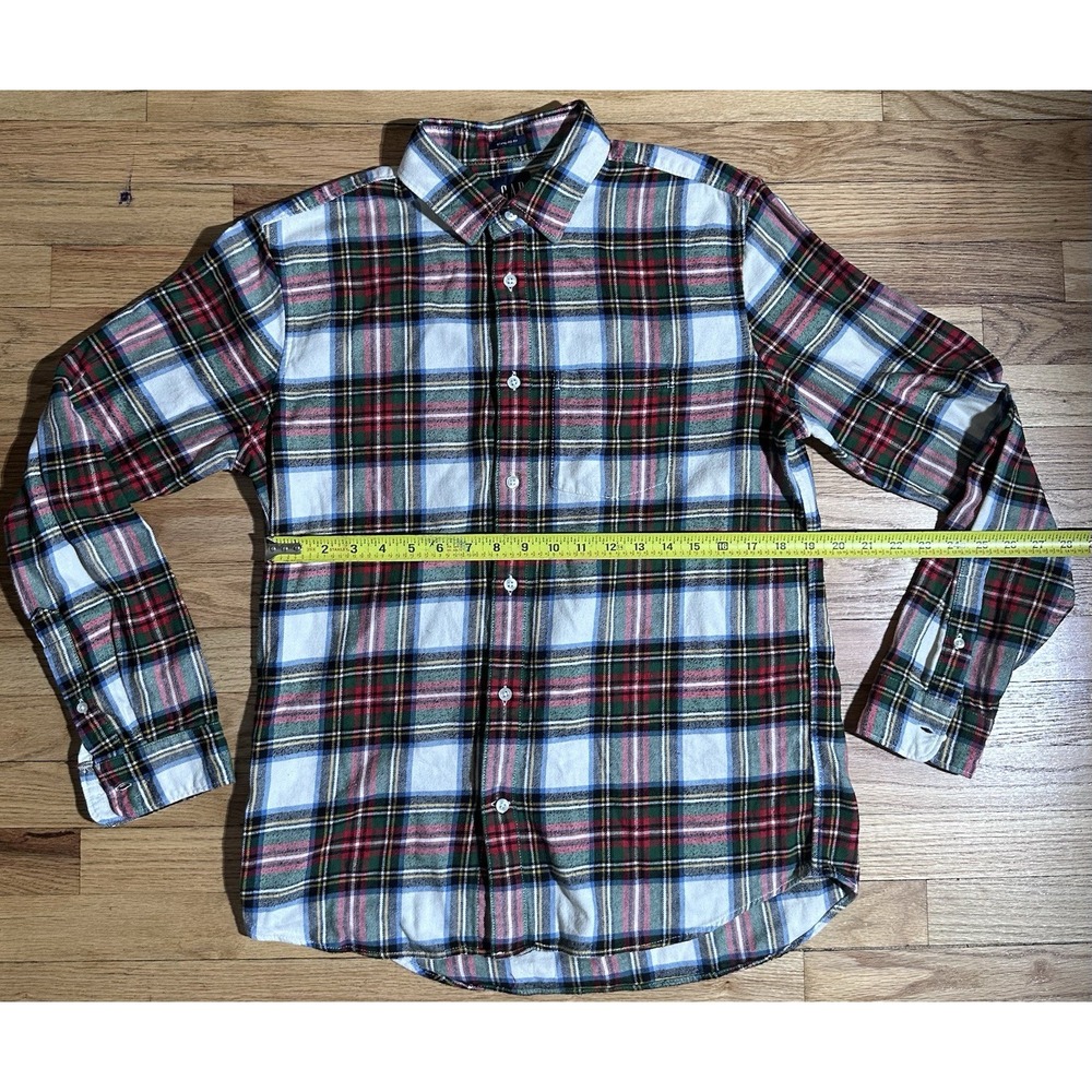 Vintage Gap Shirt Men's Multicolor Plaid Flannel Button Down Long Sleeve Size M - Picture 1 of 4